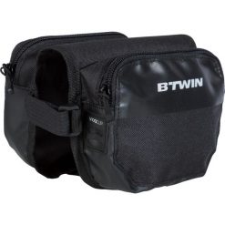 Sakwy rowerowe podwójne na ramę 500 1 L. Czarne torebki klasyczne RIVERSIDE, bez wzorów, sportowe, na ramię, bez dodatków. Za 44.99 zł.