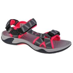 Sandały damskie CMP Hamal. Czerwone sandały CMP, bez wzorów, z gumy, sportowe, z otwartym noskiem, bez obcasa, bez zapięcia. Za 139.99 zł.