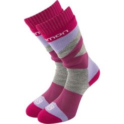 Skarpety narciarskie Salomon Jr Team 2 szt. Fioletowe/szare Różowe 35-38. Czarne skarpetki Salomon, bez wzorów. Za 164.99 zł.