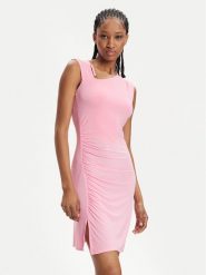 Hugo Sukienka codzienna Nalira 50514027 Różowy Slim Fit. Czerwone sukienki Hugo, na co dzień, l, bez wzorów, z wiskozy, bez kołnierzyka, bez ramiączek, proste. Za 449.99 zł.
