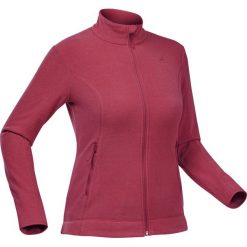 Polar turystyczny damski Quechua MH120. Fioletowe bluzy z polaru QUECHUA, m, bez wzorów, z materiału, trekkingowe. Za 69.99 zł.