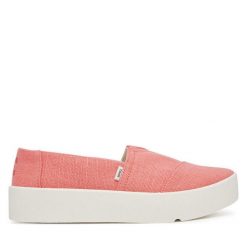 Tenisówki Toms. Czerwone trampki TOMS, bez wzorów, bez zapięcia. Za 209.99 zł.