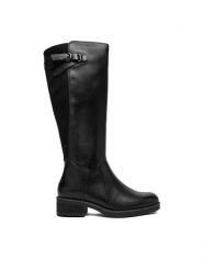 Caprice Oficerki 9-25691-41 Czarny. Czarne kozaki Caprice, bez wzorów, ze skóry, bez obcasa, na płaskiej podeszwie, bez zapięcia. Za 799.99 zł.