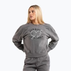 Bluza damska Pitbull Manzanita Heart Crewneck Sweatshirt. Szare bluzy bez kaptura PITBULL, l, bez wzorów, z bawełny, bez kaptura, na fitness i siłownię. Za 159.99 zł.