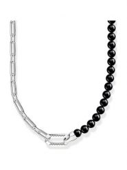 Thomas Sabo Srebrny naszyjnik z cyrkoniami - dł. 55 cm rozmiar: onesize. Szare naszyjniki thomas sabo, z materiału, z cyrkonią, srebrne. Za 764.95 zł.