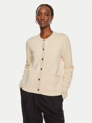 Tommy Hilfiger Kardigan WW0WW40846 Beżowy Regular Fit. Brązowe swetry Tommy Hilfiger, xxs, bez wzorów, z bawełny, bez ramiączek. Za 699.99 zł.