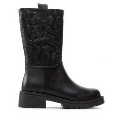 Botki Simple. Czarne botki Simple, bez wzorów, bez obcasa, na płaskiej podeszwie, bez zapięcia. Za 459.99 zł.