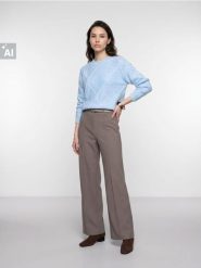 Sweter z dekoracyjnym splotem - błękitny. Niebieskie swetry Sinsay, l, bez wzorów, ze splotem, bez ramiączek. Za 59.99 zł.
