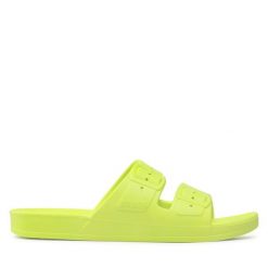 Klapki Freedom Moses. Zielone klapki Freedom moses, bez wzorów, bez obcasa, bez zapięcia. Za 229.99 zł.