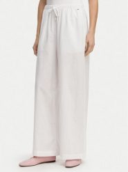 Tommy Hilfiger Spodnie materiałowe UW0UW06431 Biały. Białe spodnie materiałowe Tommy Hilfiger, bez wzorów, z bawełny. Za 289.99 zł.