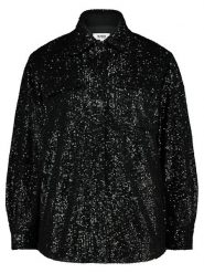 Steve Madden Kurtka koszulowa "Glitter Sweet" w kolorze czarnym rozmiar: XS. Czarne kurtki Steve Madden, xs, bez wzorów, bez kaptura. Za 82.44 zł.