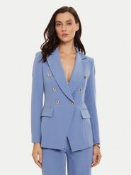 Maryley Marynarka 24IB139/43SH Niebieski Regular Fit. Niebieskie marynarki i żakiety Maryley, s, bez wzorów, z syntetyku, bez ramiączek. Za 319.99 zł.