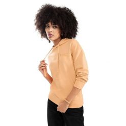 Bluza dresowa z kapturem Lifestyle damska SIROKO Ocaso-W. Brązowe bluzy z kapturem SIROKO, s, bez wzorów, z bawełny, z kapturem, na fitness i siłownię. Za 86.00 zł.