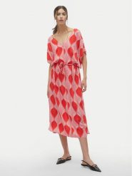 Vero Moda Sukienka letnia Tula 10308986 Czerwony Regular Fit. Czerwone sukienki Vero Moda, xs, bez wzorów, z wiskozy, bez kołnierzyka, bez ramiączek. Za 139.99 zł.