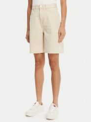 Tommy Jeans Bermudy DW0DW21646 Beżowy Regular Fit. Brązowe szorty Tommy Jeans, bez wzorów, z bawełny. Za 289.99 zł.
