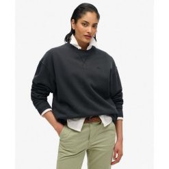 Sweter Studios. Czarne swetry Superdry, bez wzorów, eleganckie, bez ramiączek. Za 262.95 zł.