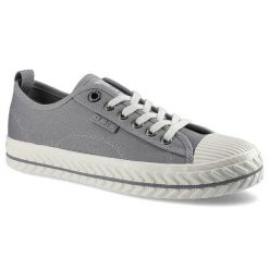 Szare Trampki Big Star Modne Damskie Półbuty. Szare trampki BIG STAR, bez wzorów, z materiału, retro, bez zapięcia. Za 89.99 zł.
