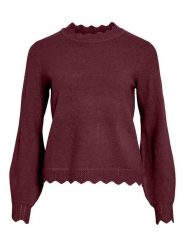 Vila Sweter "Vinikolina" w kolorze bordowym rozmiar: XS. Czerwone swetry Vila, xs, bez wzorów, bez ramiączek. Za 129.95 zł.