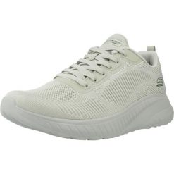 Kapcie SKECHERS BOBS SQUAD Zielony. Zielone kapcie Skechers, bez wzorów, z materiału. Za 357.00 zł.
