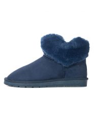 ISLAND BOOT Botki zimowe "Falisa" w kolorze granatowym rozmiar: 41. Niebieskie botki Island Boot, bez wzorów, bez obcasa, bez zapięcia. Za 204.45 zł.