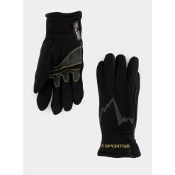 Rękawice La Sportiva Stretch Gloves. Czarne rękawiczki La Sportiva, bez wzorów, sportowe. Za 259.99 zł.
