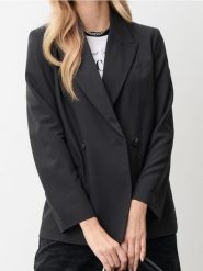 Marynarka - szary. Szare marynarki i żakiety Sinsay, l, bez wzorów, bez ramiączek. Za 59.99 zł.