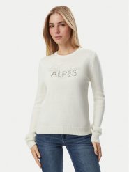 Liu Jo Sport Sweter TF6160 MA22S Kremowy Regular Fit. Białe swetry Liu Jo Sport, s, bez wzorów, sportowe, bez ramiączek. Za 689.99 zł.