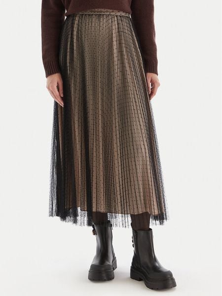 TWINSET Spódnica midi 252TT2023 Czarny Regular Fit. Czarne spódnice Twinset, bez wzorów, z syntetyku, midi. Za 1,059.00 zł.