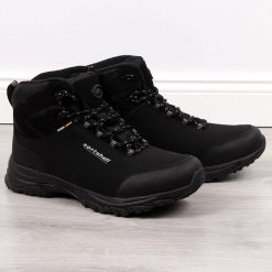 Buty trekkingowe wodoodporne ocieplane czarne American Club. Czarne buty trekkingowe American CLUB, z materiału, bez zapięcia. Za 229.99 zł.