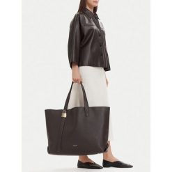 Torebka GINO ROSSI. Brązowe shopper bag Gino Rossi, bez wzorów, bez dodatków. Za 329.99 zł.
