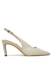 Tommy Hilfiger Szpilki Squared Toe FW0FW08636 Beżowy. Brązowe sandały Tommy Hilfiger, bez wzorów, ze skóry, bez obcasa, na szpilce, bez zapięcia. Za 499.99 zł.