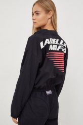 LaBellaMafia kurtka damska kolor czarny przejściowa oversize. Czarne kurtki LABELLAMAFIA, l, bez wzorów, z materiału, bez kaptura. W wyprzedaży za 222.99 zł.