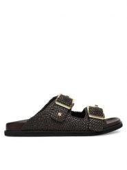 BOSS Klapki Freyah 50563359 Brązowy. Brązowe klapki Boss, bez wzorów, z materiału, bez obcasa, bez zapięcia. Za 1,089.00 zł.