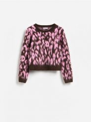 Sweter z żakardowym wzorem - wielobarwny. Swetry Reserved, l, bez wzorów, z dzianiny, bez ramiączek. Za 139.99 zł.