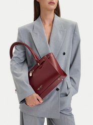 Nine West Torebka EO-GOLDEN FRAME-LDA9424 Bordowy. Czerwone torebki klasyczne Nine West, bez wzorów, ze skóry, bez dodatków. Za 279.99 zł.