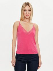 Vero Moda Top Imila 10307232 Różowy Regular Fit. Czerwone topy Vero Moda, xs, bez wzorów, z syntetyku, bez kołnierzyka, bez ramiączek. Za 69.99 zł.