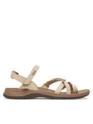 Teva Sandały Tirratraveler Slingback 1173702 Beżowy. Brązowe sandały Teva, bez wzorów, z materiału, bez obcasa, na płaskiej podeszwie, bez zapięcia. Za 379.99 zł.