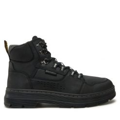 Trapery Dr. Martens. Czarne traperki Dr Martens, bez wzorów, z nylonu, casualowe, bez obcasa, bez zapięcia. Za 949.99 zł.