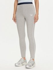 Reebok Legginsy Rie 100037515 Szary Slim Fit. Szare legginsy Reebok, bez wzorów, z bawełny. Za 119.99 zł.