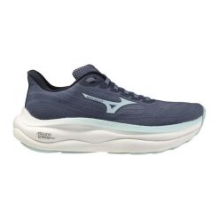 Damskie buty do biegania Mizuno Wave Sky 9 Wos. Niebieskie buty do biegania Mizuno, bez wzorów, z gumy, bez zapięcia, do biegania, mizuno wave. Za 759.00 zł.