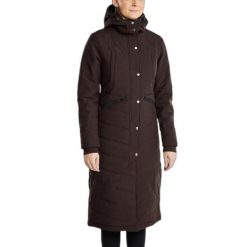 Długa kurtka puchowa z kapturem damska Montar Dicte. Brązowe kurtki MONTAR, bez wzorów, z puchu, z kapturem. Za 1,182.50 zł.