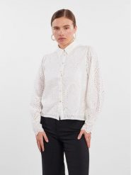 YAS Koszula 26030708 Biały Regular Fit. Białe koszule YAS, xl, bez wzorów, z bawełny, bez kołnierzyka, bez ramiączek. Za 189.99 zł.