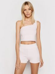 Adidas Top Tennis Luxe Asymmetrical H56466 Różowy Regular Fit. Czerwone topy adidas, bez wzorów, z bawełny, bez kołnierzyka, bez ramiączek. Za 129.99 zł.