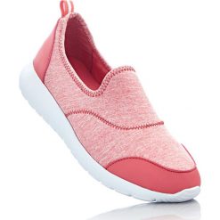 Buty sportowe wsuwane bonprix biało-koralowy. Białe buty treningowe marki bonprix, sportowe. Za 49.99 zł.