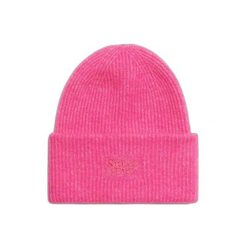 Czapka damska z miękkiej prążkowanej dzianiny Superdry. Czerwone czapki zimowe Superdry, bez wzorów, z dzianiny, klasyczne. Za 129.55 zł.
