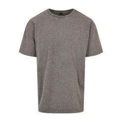 Koszulka Unisex Adult Acid Wash Heavy Oversized T-shirt. Szare t-shirty BUILD YOUR BRAND, s, bez wzorów, sportowe, bez kołnierzyka, bez ramiączek. Za 102.99 zł.