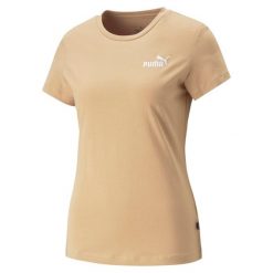 T-shirt z krótkim rękawem damski Puma ESS+ EMBROIDERY. Brązowe t-shirty sportowe Puma, xs, bez wzorów, bez ramiączek. Za 97.90 zł.