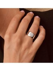 Eclat d'Argent Srebrny pierścionek z cyrkoniami rozmiar: 54. Szare pierścionki Eclat d'Argent, z cyrkonią, srebrne. Za 239.29 zł.