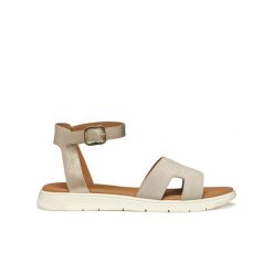 Damskie sandały z klinem Geox Dandra B. Brązowe sandały Geox, bez wzorów, bez obcasa, na koturnie, bez zapięcia. Za 415.50 zł.