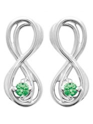 L'Atélier Précieux Srebrne kolczyki-wkrętki z cyrkoniami rozmiar: onesize. Szare kolczyki l'Atelier precieux, z cyrkonią, srebrne. Za 126.99 zł.